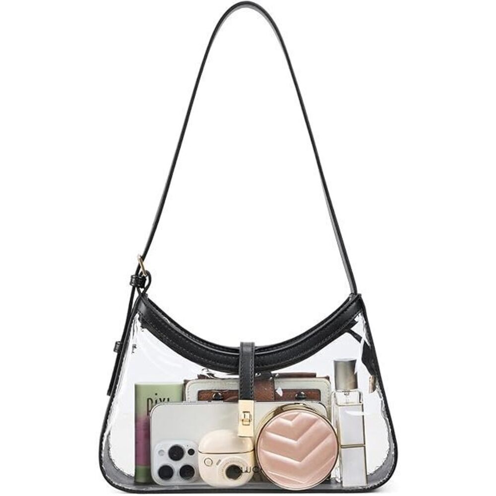 Clear Bag For Stadium Events, Clear Purses For Women, Shoulder Bag Hobo Handbag